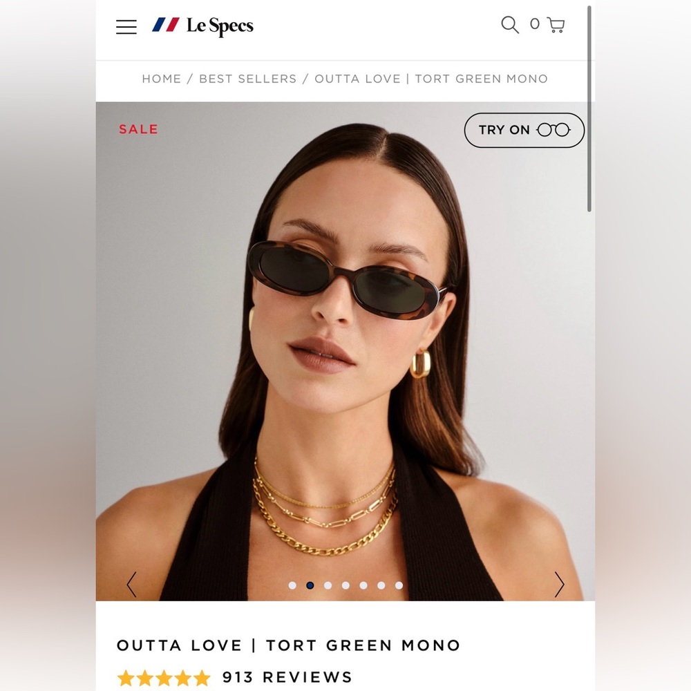 Le Specs Outta Love Sunglasses - tortoise shell